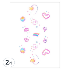 gelluna 繽紛水果愛心蝴蝶其他亮點指甲花紋身刺青貼紙, T-238, 2個