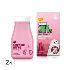 Efant 孩童Omega-3素食咀嚼錠, 2罐, 80顆