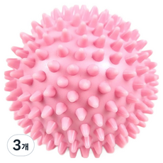 디미스 지압마사지 도치볼 7.5cm, 3개, 핑크