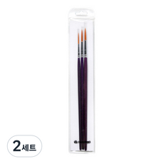 HWAHONG 華虹 產業 333 多用途細筆刷具3件組, 1號, 2號, 3號, 2套