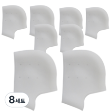 페이스바디 실리콘 발뒷꿈치 각질패드 세트 화이트, 8세트