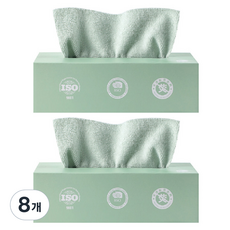 라라듀 다용도 뽑아쓰는 극세사 타올 그린, 8개, 20개입