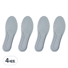 깨비다 부스트 메모리폼 기능성 깔창 그레이 양발 세트, 4세트
