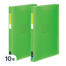 에코청운 칼라칩 클리어화일 40매 A4, 연두, 10개