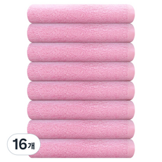 송월타월 업소용 미용 가벼운 다용도 세면타올 34, 16개, 분홍
