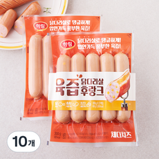 하림 닭다리살 육즙 후랑크 체다치즈 5개입, 300g, 10개