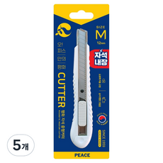 피스코리아 자석 커터칼 중형, 화이트, 5개