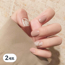 NATURE'S FARMER COLLECTION 美甲片 24入組 PD-196, 米色塗抹, 2套