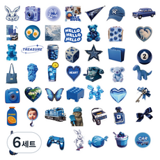 미소로운 노트북 스티커 49종 세트, style7, 6세트