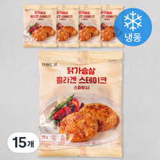 브랜드닭 콜라겐 스테이크 스파이시 (냉동), 100g, 15개