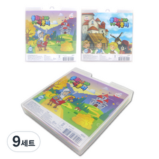영아트 동화나라 양면 색종이 B타입 100p 랜덤 발송 + 케이스, 10색, 9세트