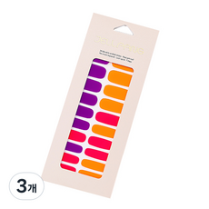 젤팡 트로피칼 팝핑 네일 스트립, 유광, 3개