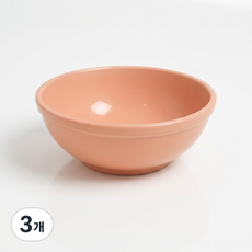 리빙메이트 단체급식 표준형 PC 식판국그릇 14 x 5.3 cm, 인디 핑크, 3개