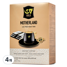 G7 Gold Motherland即溶咖啡粉, 14條, 4盒, 18g