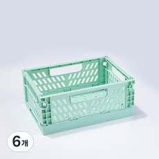 다용도 수납 정리함 폴딩 박스, 민트, 6개