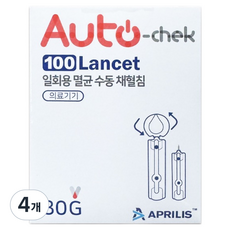 오토첵 채혈침 30g, 4개, 100개입