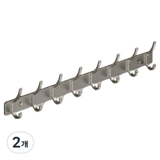 더플로우커머스 프리미엄 모던 무광 다용도 인테리어 행거 8코, 그레이, 2개