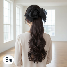 알럽홈 롱 웨이브 집게형 헤어 가발 L265-0056DB, 다크브라운, 3개