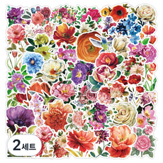 정월나나 노트북 캐리어 DIY 캠핑 데코 스티커 50종 세트, 스타일 07, 2세트