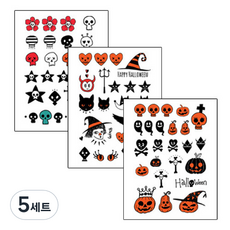 Baebling 萬聖節紋身貼紙3件組, B1, 5套