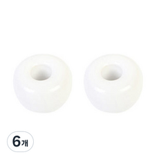 LIVING DUO 直立式陶瓷牙刷架, 白色, 6個