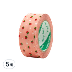 A.label 包裝用封箱膠帶 45mm x 100m B0210, 7 粉紅草莓, 5個