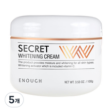 韓國 ENOUGH Secret W淨白提亮乳霜 100g, 5個