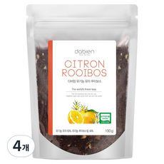 다비앙 유기농 유자 루이보스 잎차, 100g, 4개