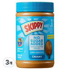 스키피 대상 노슈거에디드 땅콩버터잼 크리미, 454g, 3개