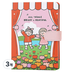 OON 팝업 슬림 캐릭터 다이어리, A타입, 3개