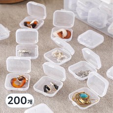 쇼핑153 액세서리 미니 보관함 케이스, 투명, 200개