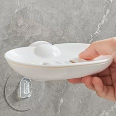 TYC LIVING 浴室瀝水皂盒 免打孔黏貼 浴室收納, 1個