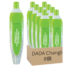 長立文具 按壓式修正帶 CR-952K 帶夾設計, 綠色, 8個