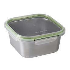Corelle Brands 康寧餐具 Snapware Eco Simple 304不鏽鋼保鮮盒 SN-ES1470S, 容器 + 蓋子, 1組