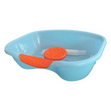 디어모모 老人 病患 孕婦 洗頭 洗髮盆, 天藍色 + 橘色, 1個
