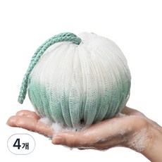 하비티 소프트 대형 샤워볼, 그린, 1개입, 4개