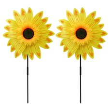 Partyshow 小型向日葵庭園風車, 混和顏色, 2個