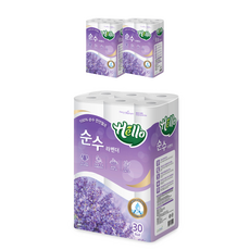 3層高級捲筒衛生紙 薰衣草香, 30捲, 3袋