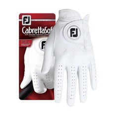 FootJoy 女用 Cabretta-Soft 羊皮高爾夫手套 左手用, 白色, 1個