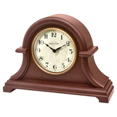 PRESENTIME 拿破崙歐式桌鐘 ABS防塵罩/鋁針 居家環境適用, 名仕棕