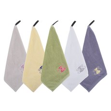 TR테디베어 캐릭터 다용도 핸드타월 30수 70g, 5개, 랜덤발송