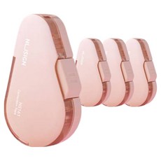 NUSIGN 迷你滑動修正帶 NS161, 粉色, 4個