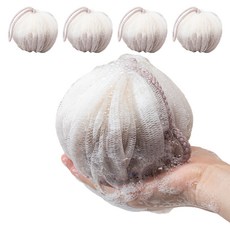 하비티 소프트 대형 샤워볼, 베이지, 1개입, 5개