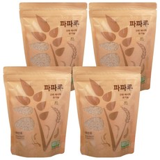 파파루 간편레시피 유기농 쌀가루 현미 중간입자 이유식 중기, 400g, 4개