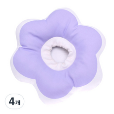 寵物粉彩花瓣頸圈, 粉彩紫, 4個