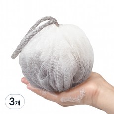 하비티 소프트 대형 샤워볼, 그레이, 1개입, 3개