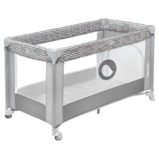 lionelo 二合一遊戲嬰兒床 Stefi, 124 x 73 x 64cm, 多彩灰