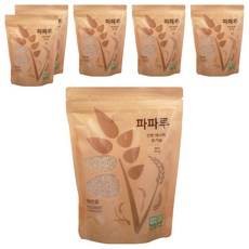 파파루 간편레시피 유기농 쌀가루 현미 중간입자 이유식 중기, 400g, 6개