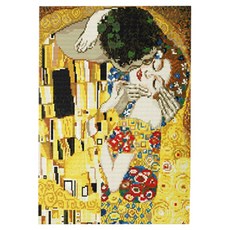 아트조이 DIY 보석 십자수 캔버스형 50 x 40 cm, 클림트 키스, 1세트