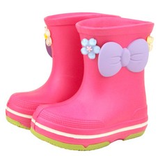Cocobrain 女童俏皮蝴蝶結雨靴